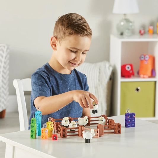 HAND2MIND | NUMBERBLOCKS® MATHLINK® CUBES SHEEP FARM ACTIVITY SET by HAND2MIND - The Playful Collective