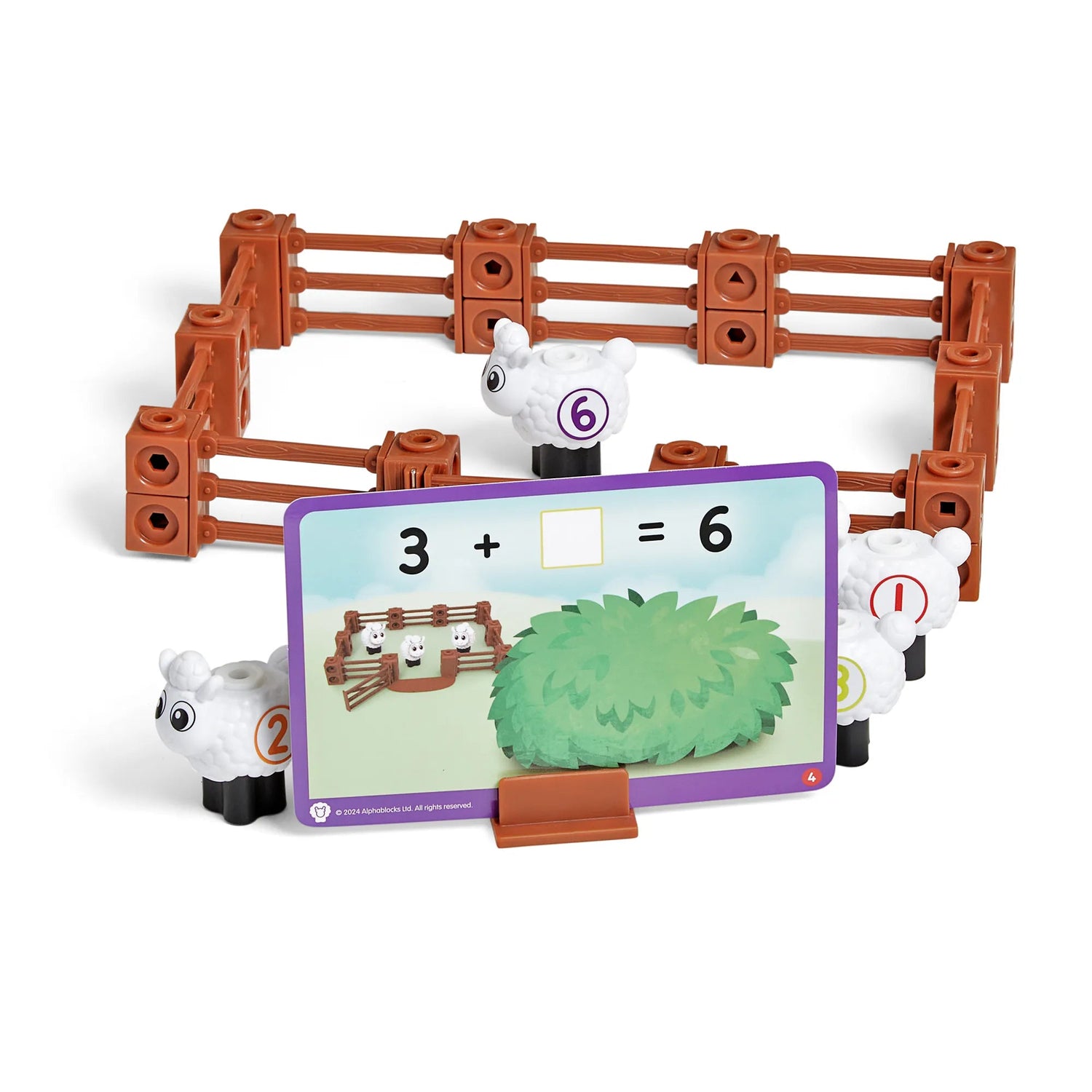 HAND2MIND | NUMBERBLOCKS® MATHLINK® CUBES SHEEP FARM ACTIVITY SET by HAND2MIND - The Playful Collective