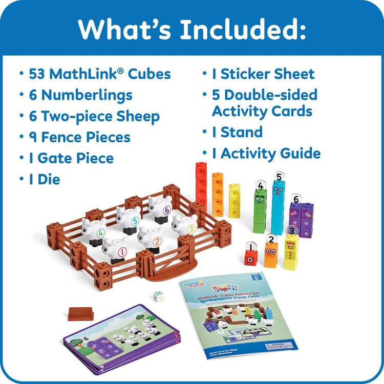 HAND2MIND | NUMBERBLOCKS® MATHLINK® CUBES SHEEP FARM ACTIVITY SET by HAND2MIND - The Playful Collective