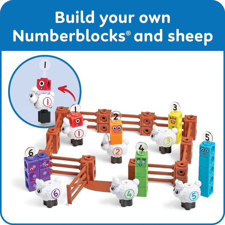 HAND2MIND | NUMBERBLOCKS® MATHLINK® CUBES SHEEP FARM ACTIVITY SET by HAND2MIND - The Playful Collective