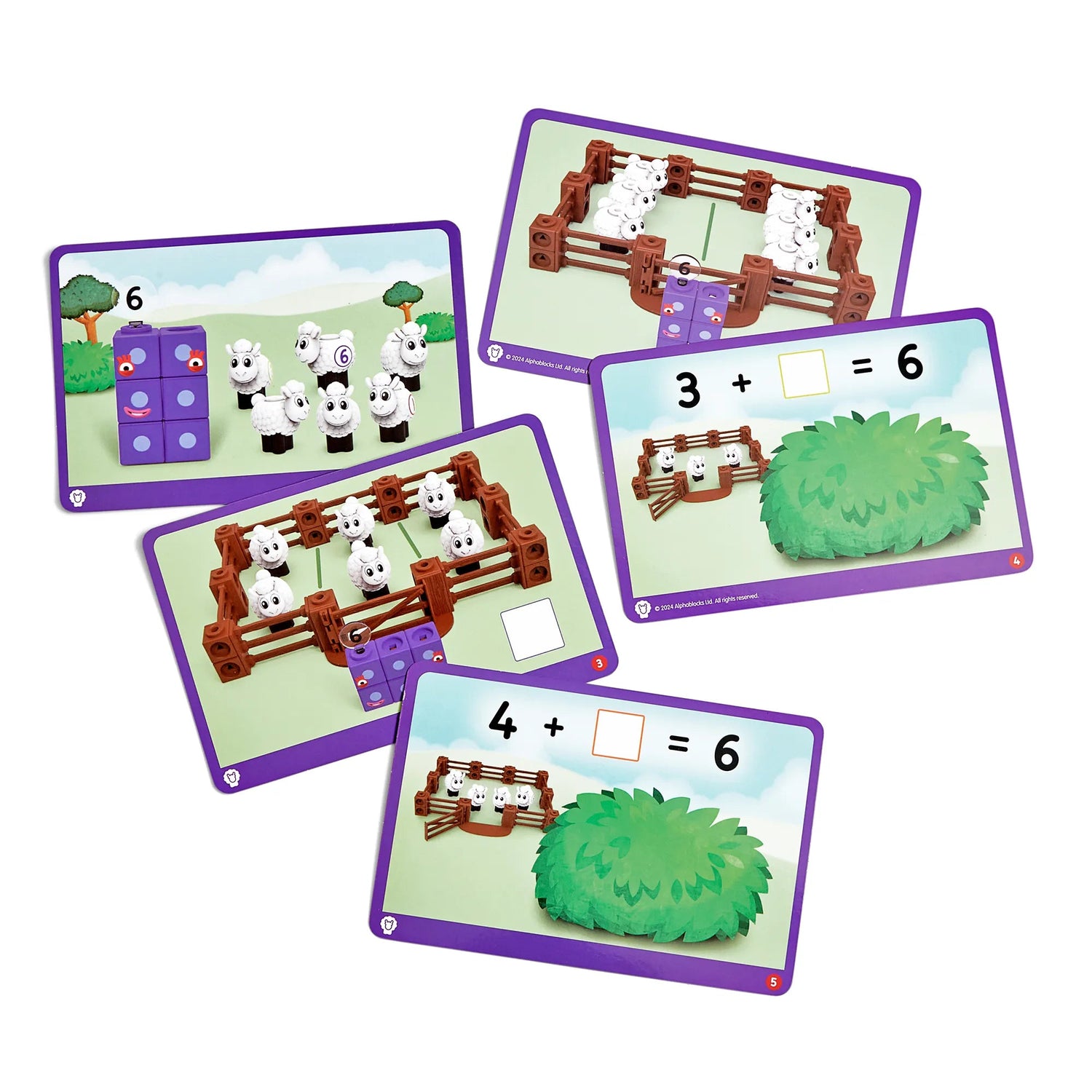 HAND2MIND | NUMBERBLOCKS® MATHLINK® CUBES SHEEP FARM ACTIVITY SET by HAND2MIND - The Playful Collective