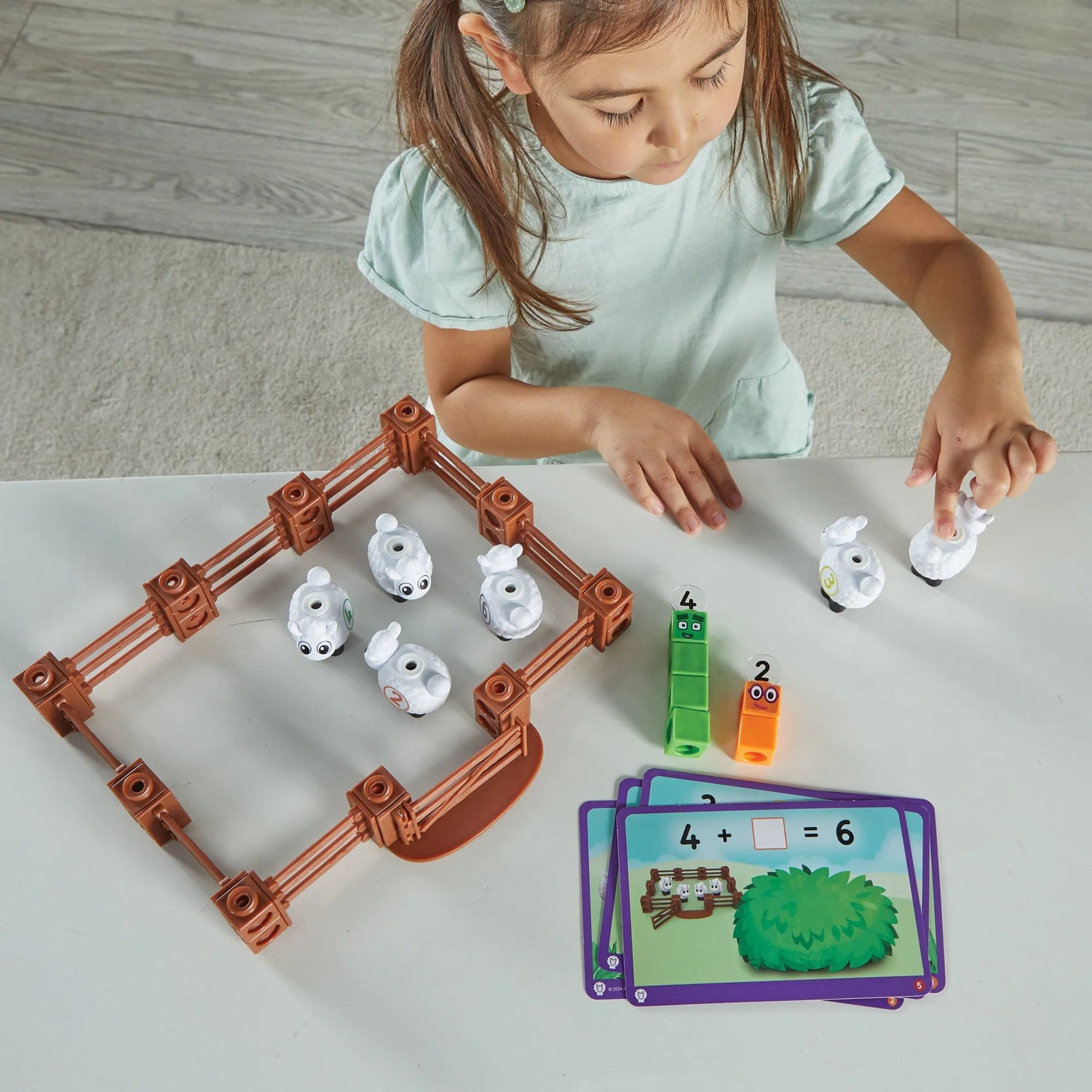 HAND2MIND | NUMBERBLOCKS® MATHLINK® CUBES SHEEP FARM ACTIVITY SET by HAND2MIND - The Playful Collective