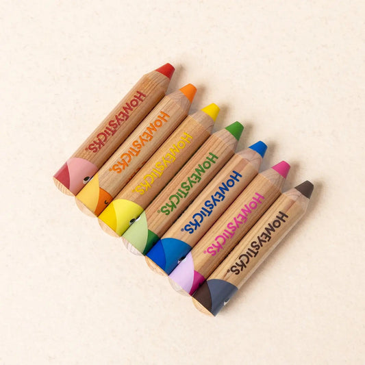 HONEYSTICKS | 3 - IN - 1 BEESWAX PENCILS LITTLE LEARNERS - 7PK by HONEYSTICKS - The Playful Collective