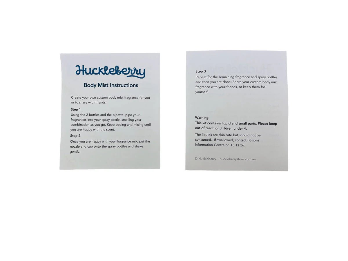 HUCKLEBERRY | MAKE YOUR OWN BODY MIST KIT Beach Vibes by HUCKLEBERRY - The Playful Collective