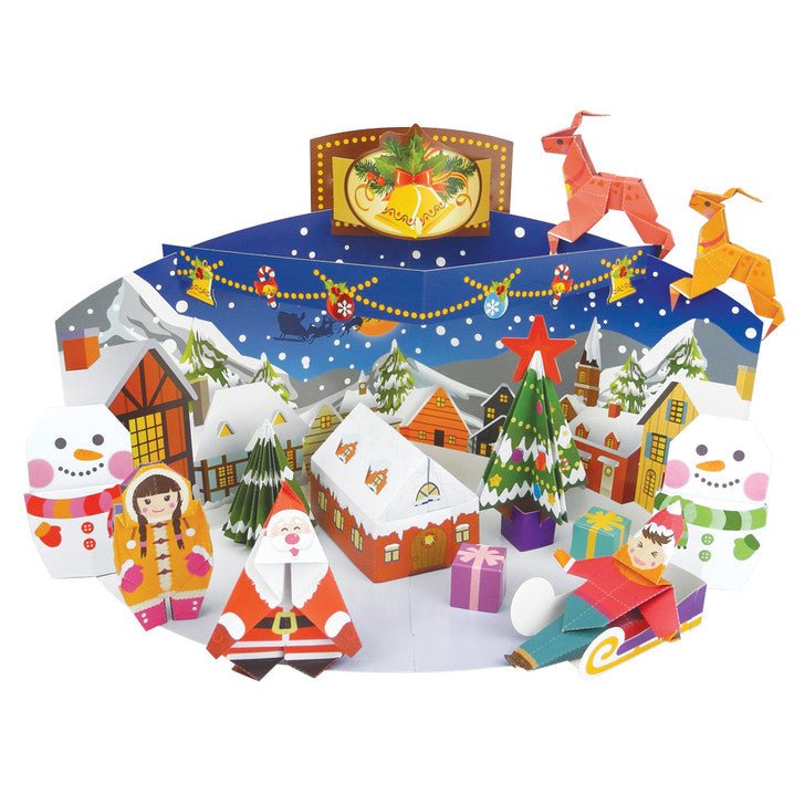 HUCKLEBERRY | MAKE YOUR OWN ORIGAMI KIT - CHRISTMAS VILLAGE Christmas Village by HUCKLEBERRY - The Playful Collective