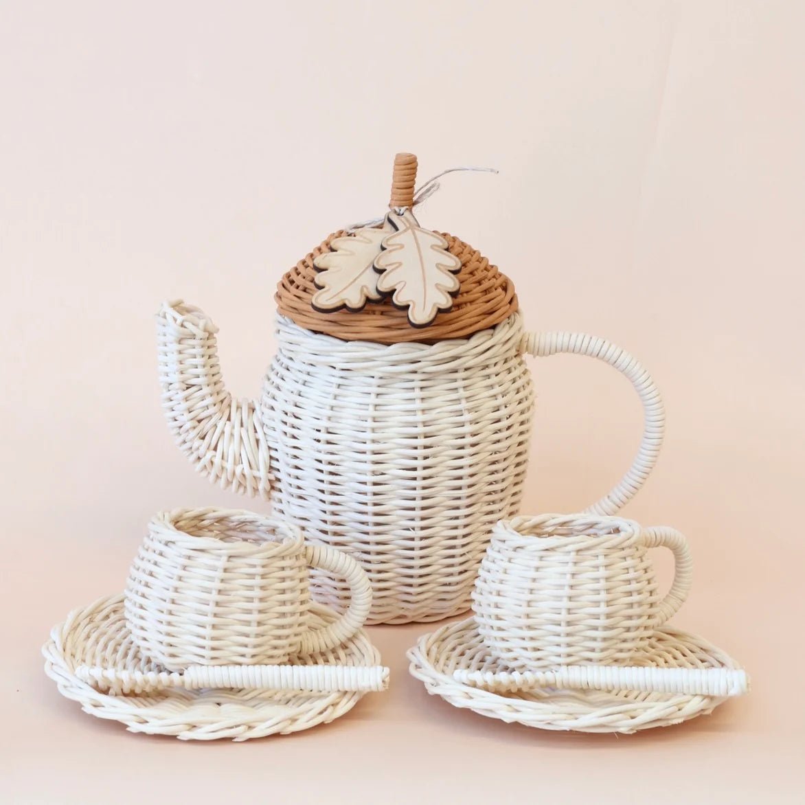 JUNI MOON | RATTAN ACORN TEA SET (7 PIECE SET) by JUNI MOON - The Playful Collective