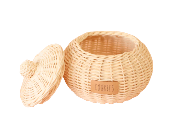 JUNI MOON | RATTAN COOKIE POT Sand Label by JUNI MOON - The Playful Collective