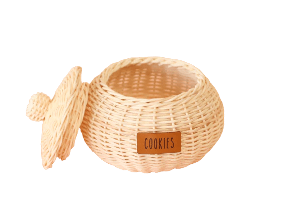 JUNI MOON | RATTAN COOKIE POT Sand Label by JUNI MOON - The Playful Collective