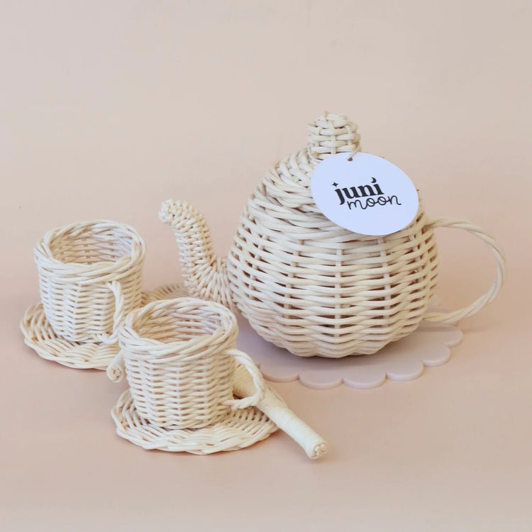 JUNI MOON | RATTAN DOLLY TEA SET by JUNI MOON - The Playful Collective
