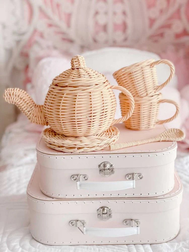 JUNI MOON | RATTAN LITTLE SIPPERS TEA SET (7 PIECE SET) by JUNI MOON - The Playful Collective