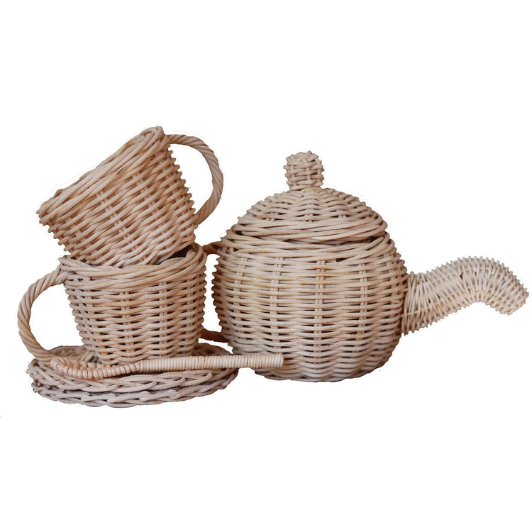 JUNI MOON | RATTAN LITTLE SIPPERS TEA SET (7 PIECE SET) by JUNI MOON - The Playful Collective