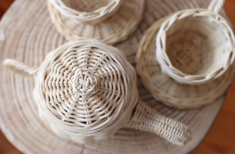 JUNI MOON | RATTAN LITTLE SIPPERS TEA SET (7 PIECE SET) by JUNI MOON - The Playful Collective