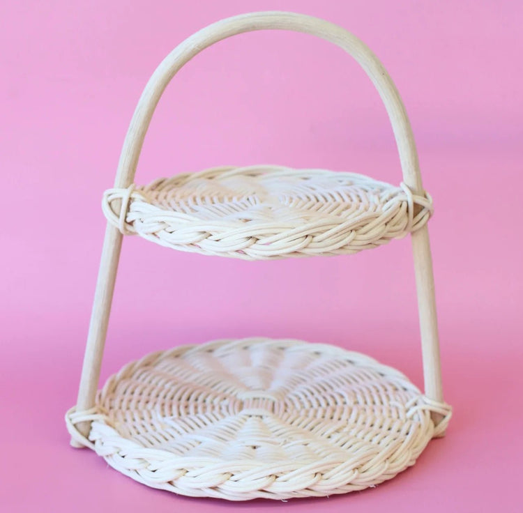 JUNI MOON | RATTAN SIENA ARCHED TIERED CAKE STAND by JUNI MOON - The Playful Collective