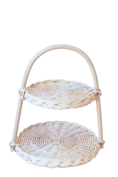 JUNI MOON | RATTAN SIENA ARCHED TIERED CAKE STAND by JUNI MOON - The Playful Collective