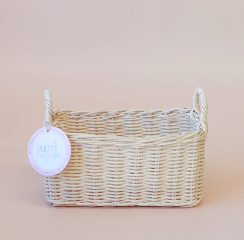 JUNI MOON | RATTAN SOPHIA BASKET WITH HANDLES by JUNI MOON - The Playful Collective