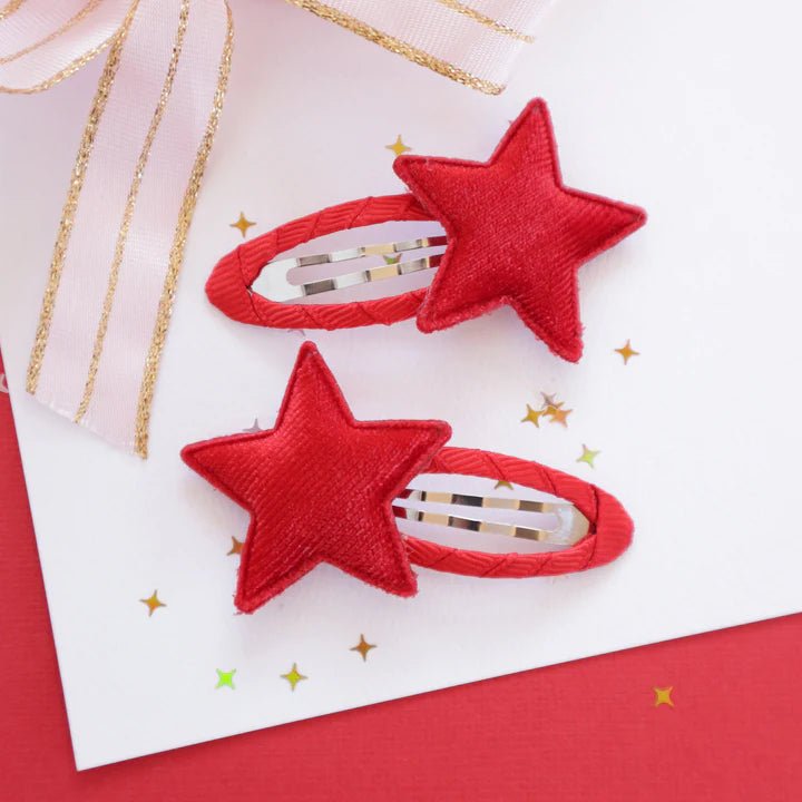 LAUREN HINKLEY | CRIMSON VELVET STAR HAIR CLIPS by LAUREN HINKLEY AUSTRALIA - The Playful Collective