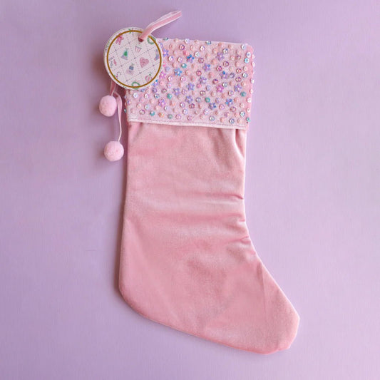 LAUREN HINKLEY | ENCHANTED CHRISTMAS SEQUIN STOCKING - PINK by LAUREN HINKLEY AUSTRALIA - The Playful Collective