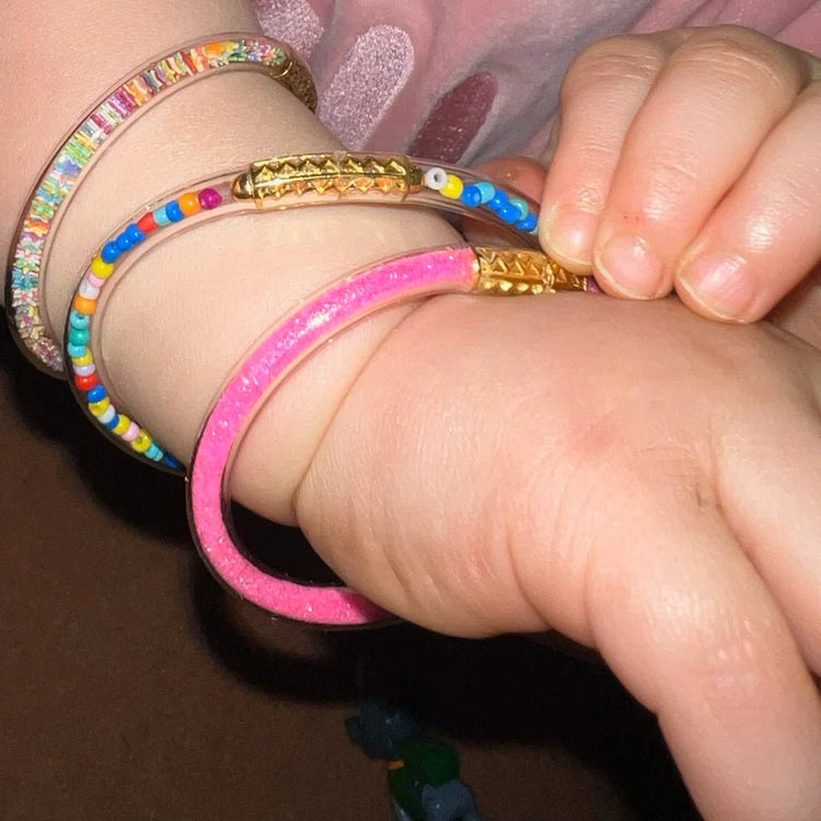 LAUREN HINKLEY | HOT PINK GLITTER ELASTIC BRACELETS by LAUREN HINKLEY AUSTRALIA - The Playful Collective