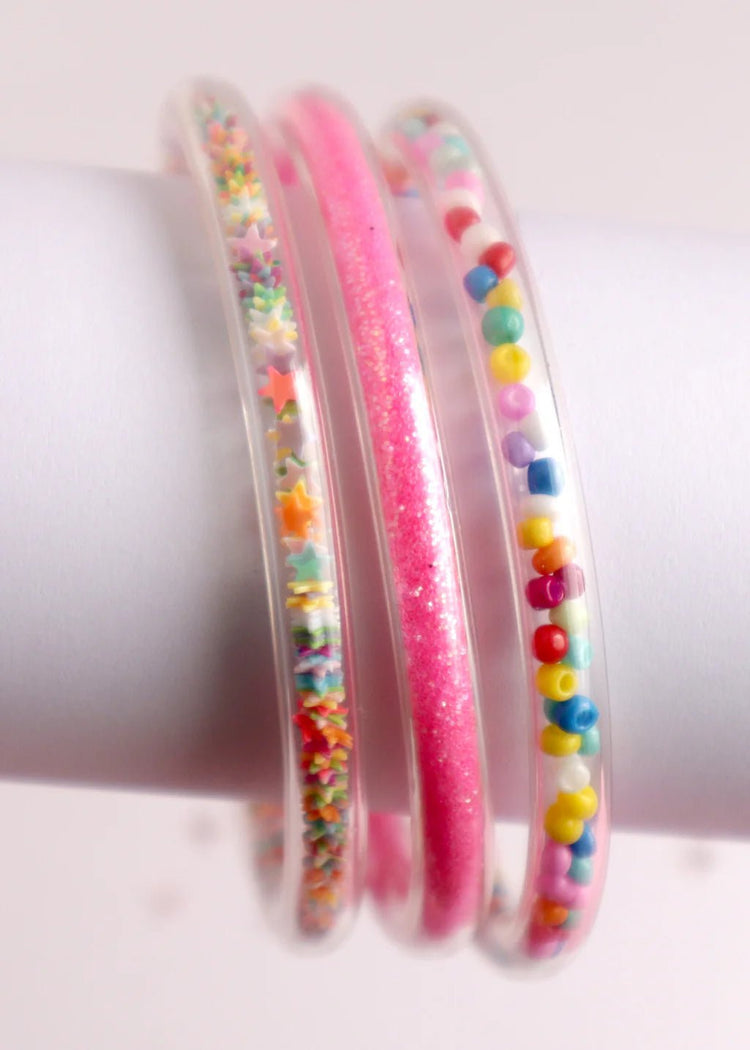 LAUREN HINKLEY | HOT PINK GLITTER ELASTIC BRACELETS by LAUREN HINKLEY AUSTRALIA - The Playful Collective