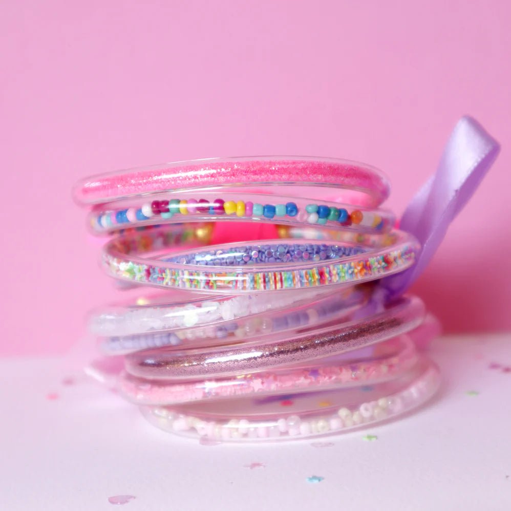 LAUREN HINKLEY | HOT PINK GLITTER ELASTIC BRACELETS by LAUREN HINKLEY AUSTRALIA - The Playful Collective