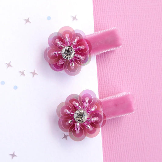 LAUREN HINKLEY | HOT PINK JEWEL FLOWER HAIR CLIPS by LAUREN HINKLEY AUSTRALIA - The Playful Collective