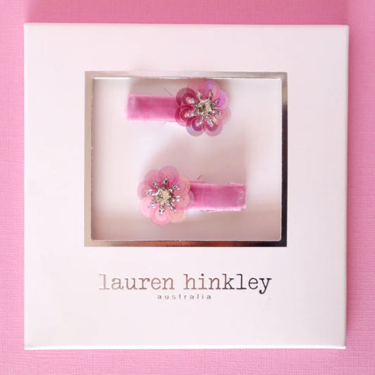 LAUREN HINKLEY | HOT PINK JEWEL FLOWER HAIR CLIPS by LAUREN HINKLEY AUSTRALIA - The Playful Collective