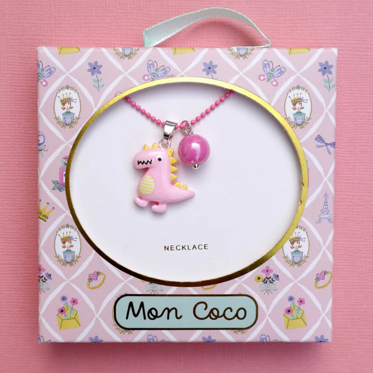 LAUREN HINKLEY | MON COCO PINK DINOSAUR NECKLACE by LAUREN HINKLEY AUSTRALIA - The Playful Collective