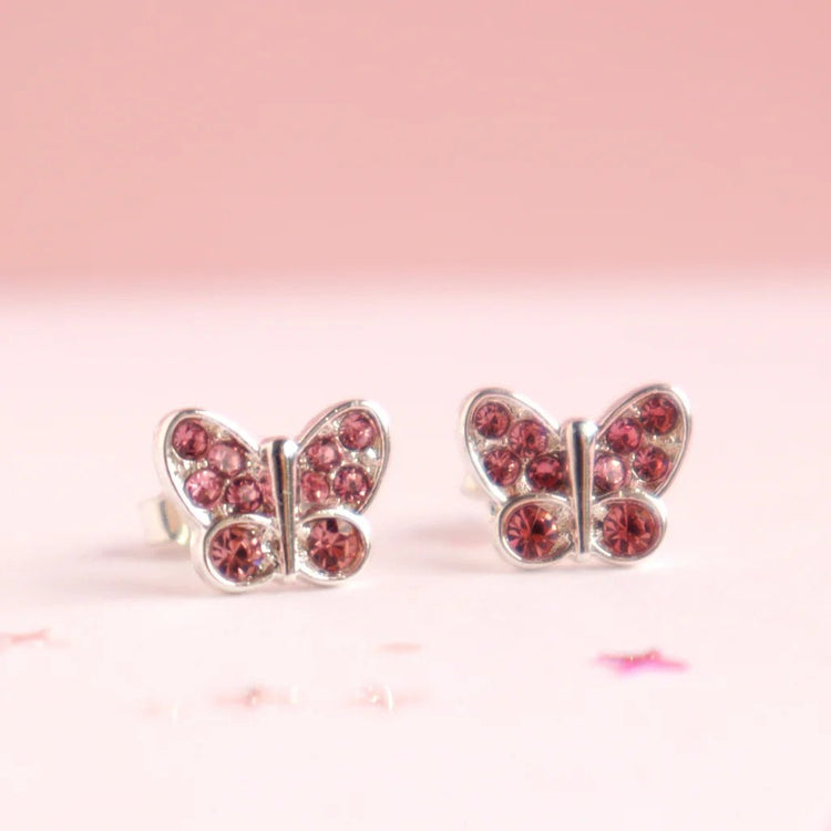 LAUREN HINKLEY | PINK CRYSTAL BUTTERFLY EARRINGS WITH FAIRY MAGIC TRINKET BOX by LAUREN HINKLEY AUSTRALIA - The Playful Collective