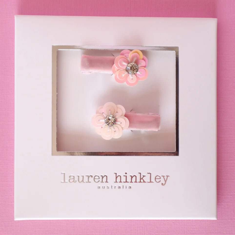 LAUREN HINKLEY | PINK JEWEL FLOWER HAIR CLIPS by LAUREN HINKLEY AUSTRALIA - The Playful Collective