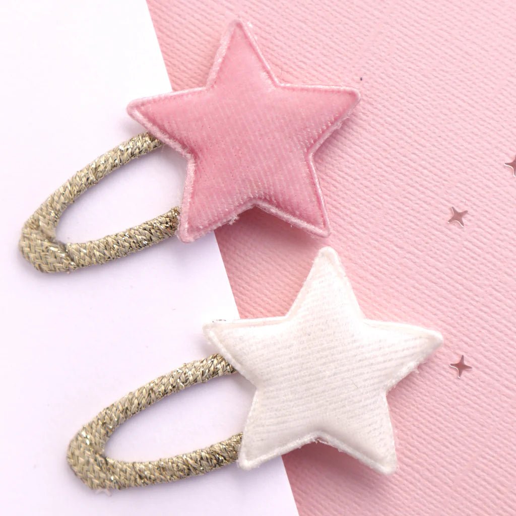 LAUREN HINKLEY | PINK & WHITE VELVET STAR HAIR CLIPS by LAUREN HINKLEY AUSTRALIA - The Playful Collective