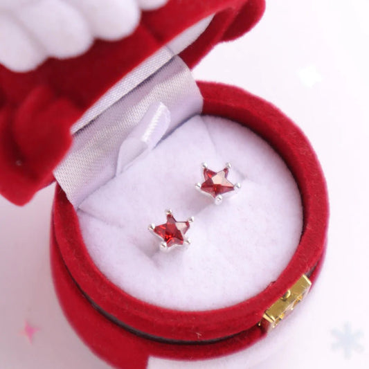 LAUREN HINKLEY | RED STARRY EARRINGS WITH SANTA BOX by LAUREN HINKLEY AUSTRALIA - The Playful Collective