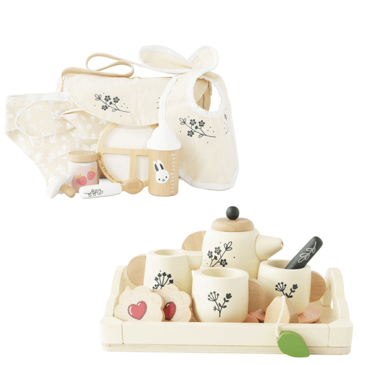 LE TOY VAN | DOLLS NURSING KIT AND BAG & WOODEN TEA SET AND TRAY BUNDLE by LE TOY VAN - The Playful Collective