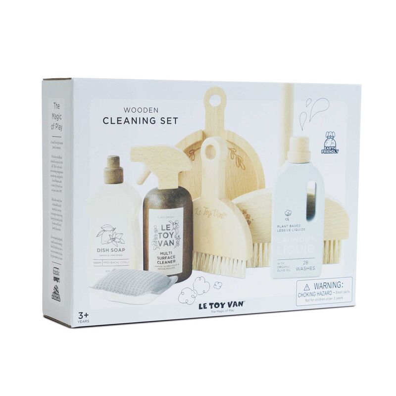 LE TOY VAN | ECO - FRIENDLY CLEANING SET & WOODEN TEA SET AND TRAY BUNDLE by LE TOY VAN - The Playful Collective