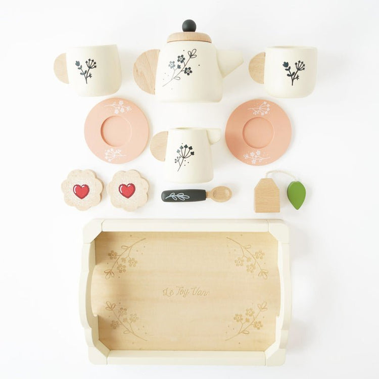 LE TOY VAN | ECO - FRIENDLY CLEANING SET & WOODEN TEA SET AND TRAY BUNDLE by LE TOY VAN - The Playful Collective