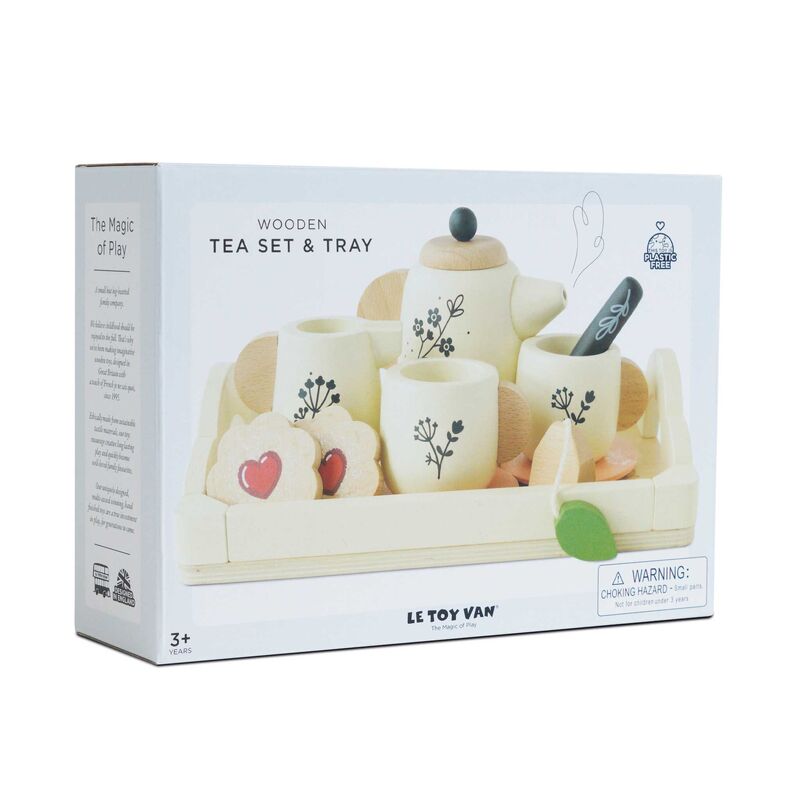LE TOY VAN | ECO - FRIENDLY CLEANING SET & WOODEN TEA SET AND TRAY BUNDLE by LE TOY VAN - The Playful Collective