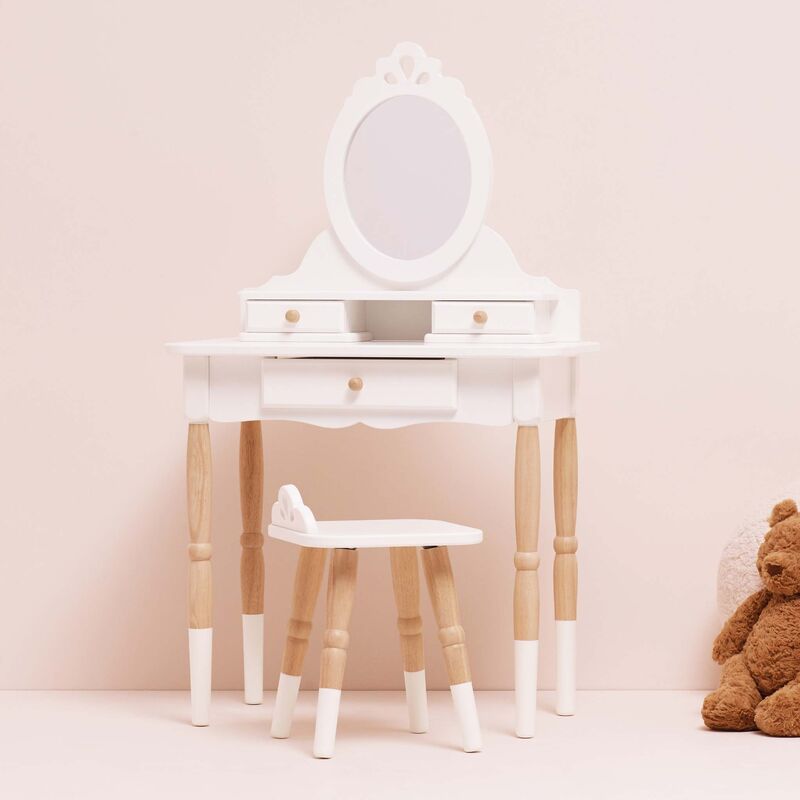 LE TOY VAN | HONEYBAKE DRESSING UP VANITY TABLE & STOOL by LE TOY VAN - The Playful Collective