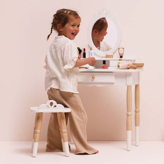 LE TOY VAN | HONEYBAKE DRESSING UP VANITY TABLE & STOOL by LE TOY VAN - The Playful Collective