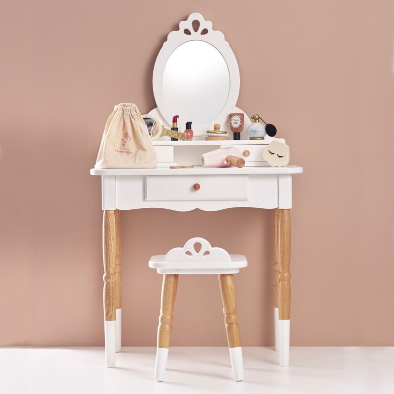 LE TOY VAN | HONEYBAKE DRESSING UP VANITY TABLE & STOOL by LE TOY VAN - The Playful Collective
