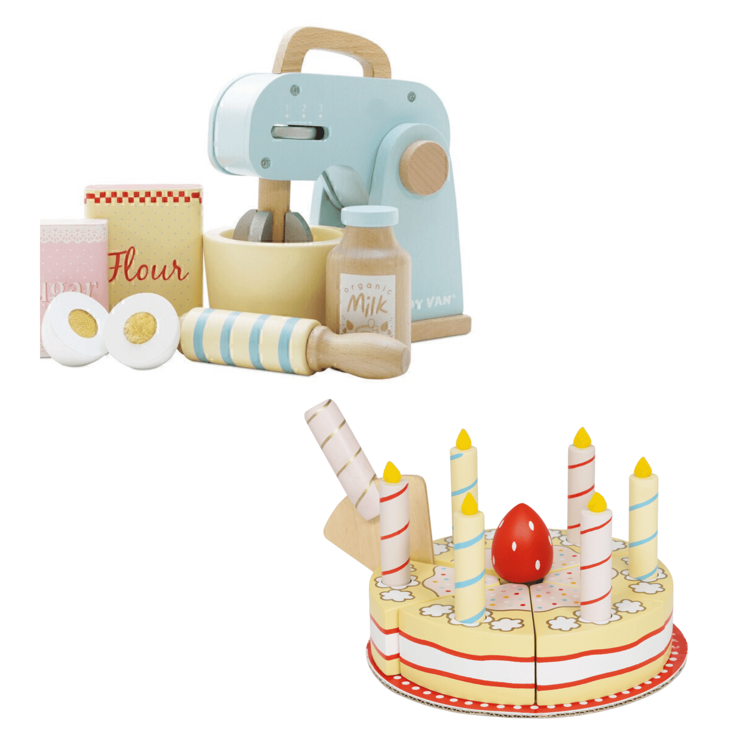 LE TOY VAN | HONEYBAKE MIXER SET & VANILLA BIRTHDAY CAKE BUNDLE by LE TOY VAN - The Playful Collective