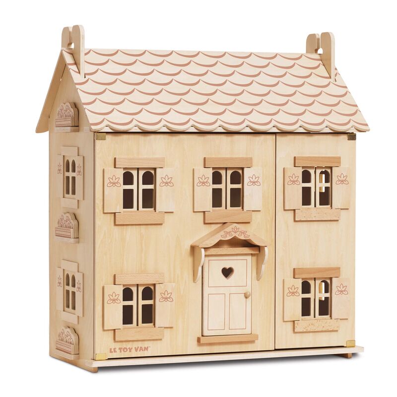 LE TOY VAN | NATURAL WOOD DOLL HOUSE - 2 LEVEL *PRE-ORDER* by LE TOY VAN - The Playful Collective