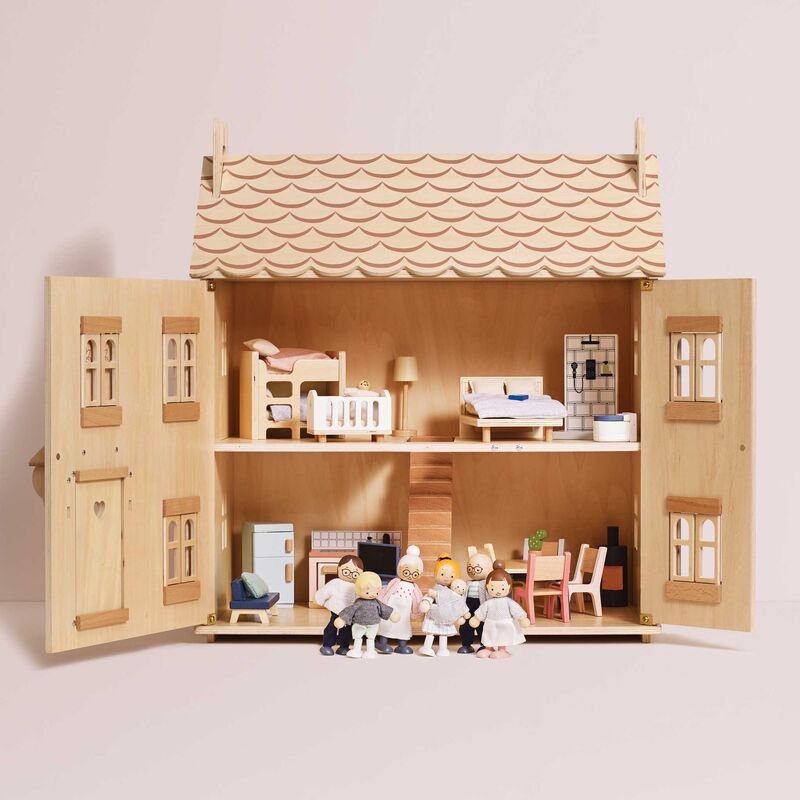 LE TOY VAN | NATURAL WOOD DOLL HOUSE - 2 LEVEL *PRE-ORDER* by LE TOY VAN - The Playful Collective