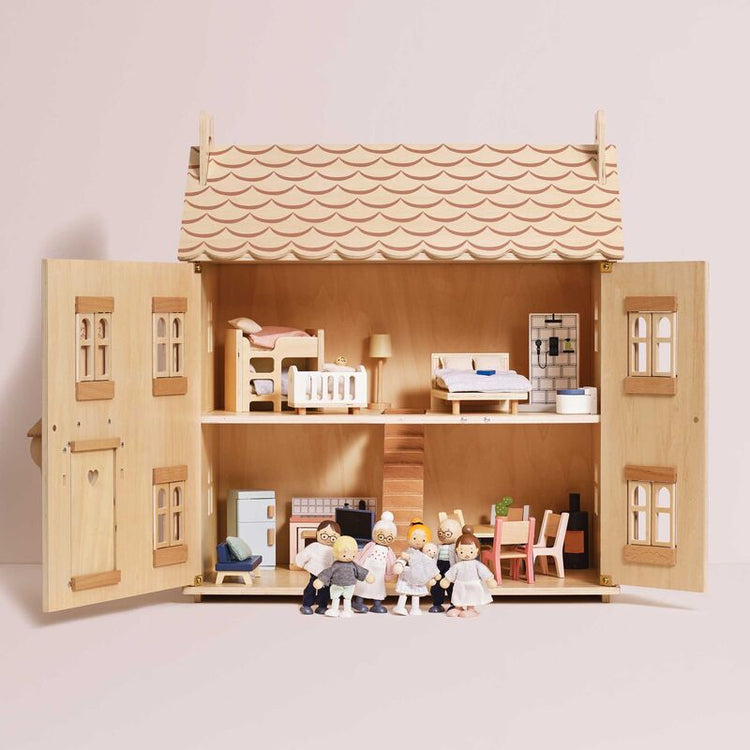 LE TOY VAN | NATURAL WOOD DOLL HOUSE - 2 LEVEL *PRE-ORDER* by LE TOY VAN - The Playful Collective
