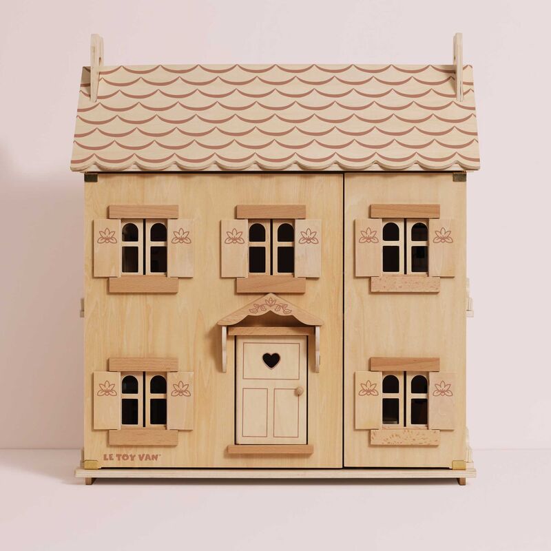 LE TOY VAN | NATURAL WOOD DOLL HOUSE - 2 LEVEL *PRE-ORDER* by LE TOY VAN - The Playful Collective