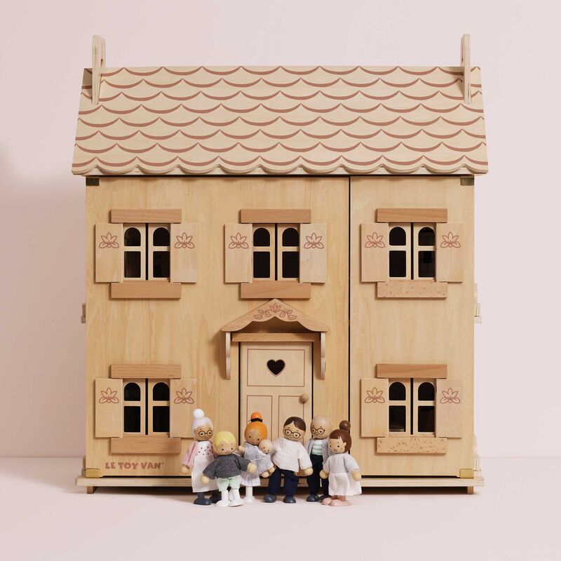 LE TOY VAN | NATURAL WOOD DOLL HOUSE - 2 LEVEL *PRE-ORDER* by LE TOY VAN - The Playful Collective