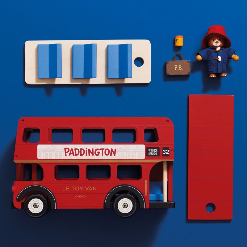 LE TOY VAN | PADDINGTON BEAR LONDON DOUBLE DECKER BUS + PADDINGTON FIGURE *PRE-ORDER* by LE TOY VAN - The Playful Collective