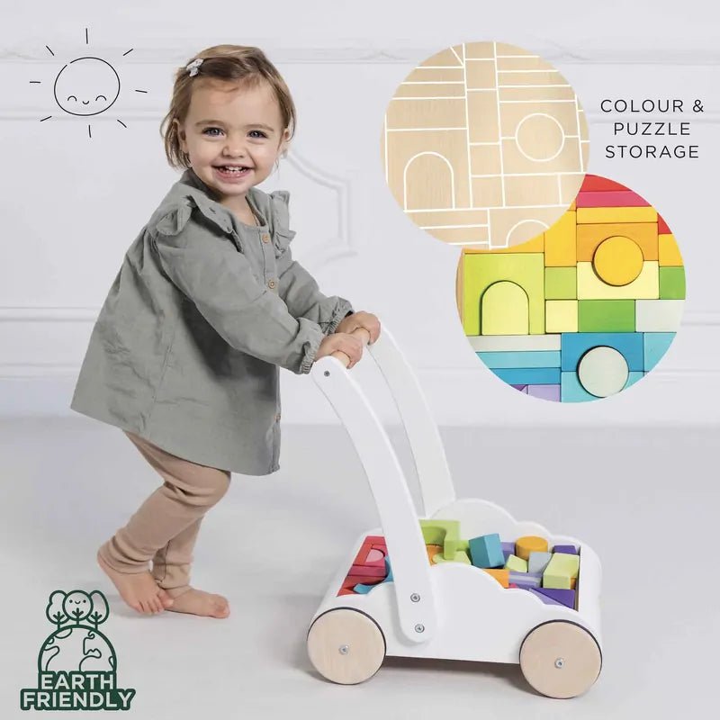 LE TOY VAN | PETILOU RAINBOW BABY WALKER & BLOCKS by LE TOY VAN - The Playful Collective