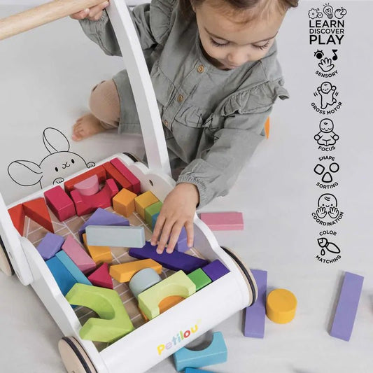 LE TOY VAN | PETILOU RAINBOW BABY WALKER & BLOCKS by LE TOY VAN - The Playful Collective