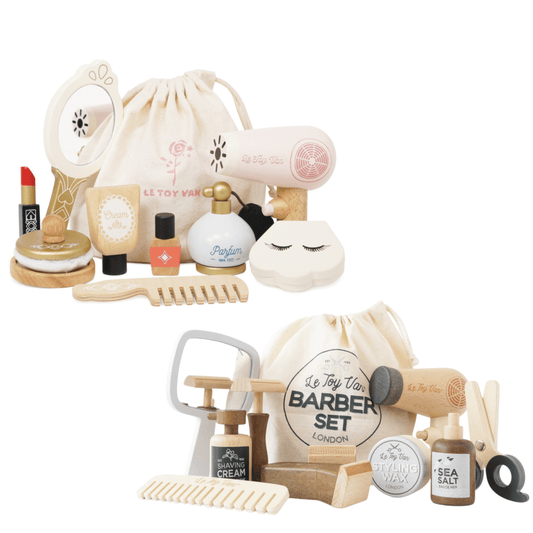 LE TOY VAN | VANITY STAR BEAUTY KIT & HAIRDRESSER AND BARBER KIT BUNDLE by LE TOY VAN - The Playful Collective