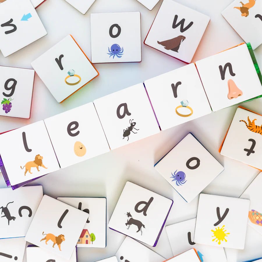 LEARN & GROW | MAGNETIC TILE TOPPER - ALPHABET LOWER CASE PACK (40 PIECE) *PRE - ORDER* by LEARN & GROW TOYS - The Playful Collective