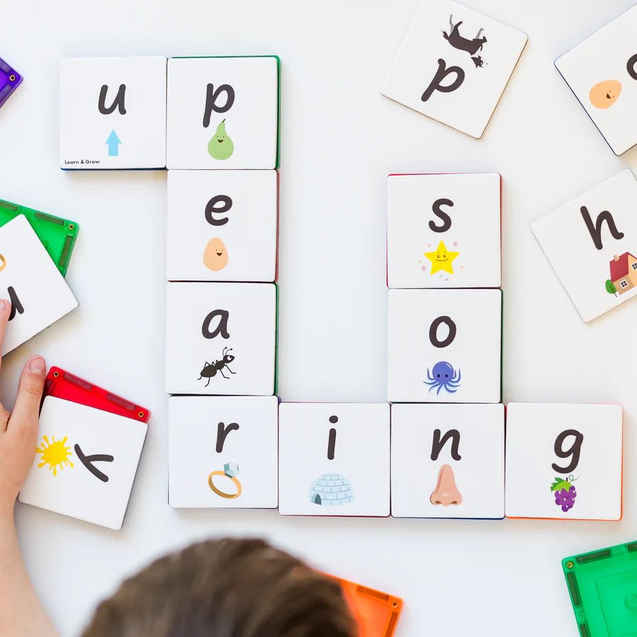 LEARN & GROW | MAGNETIC TILE TOPPER - ALPHABET LOWER CASE PACK (40 PIECE) *PRE - ORDER* by LEARN & GROW TOYS - The Playful Collective